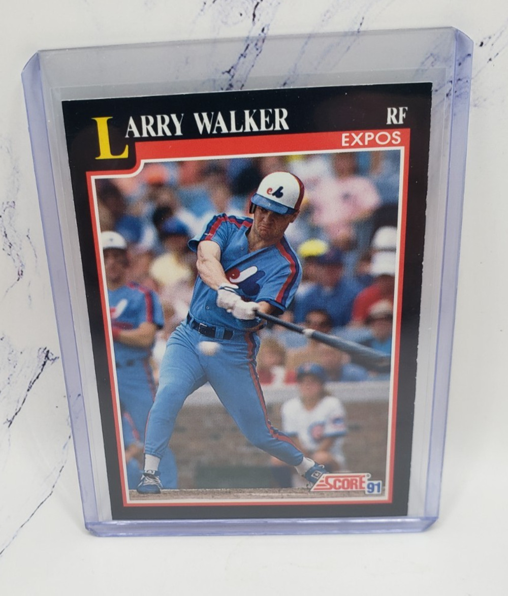 1991 Score Larry Walker Montreal Expos Baseball Card